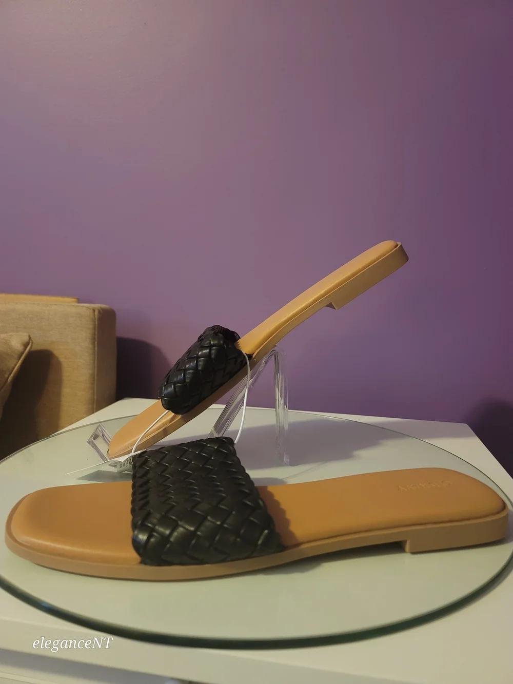 Old Navy Footbed Slide Sandals with Black Woven Strap Sz: 11 NWT